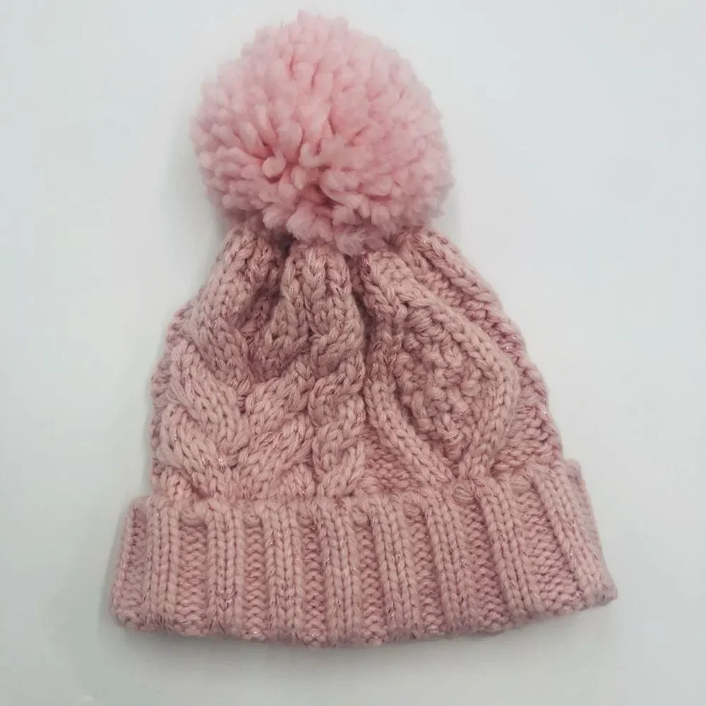 Brand New Baby Gap Pink Knitted Beanie Size Small/ Medium For Baby Girl‎